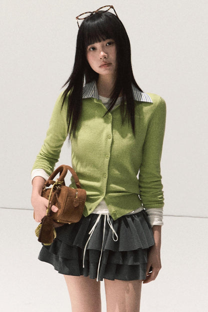 Slim Fit Wool Knit Top