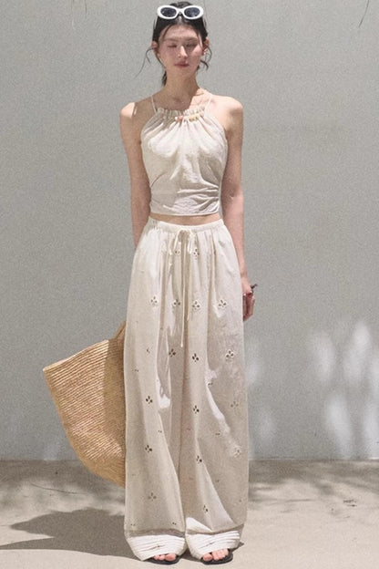 Floral Lace-Up Camisole