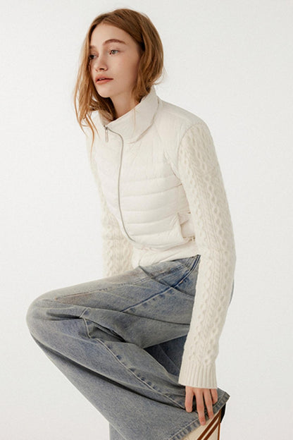 Textured Cable Knit Jacket
