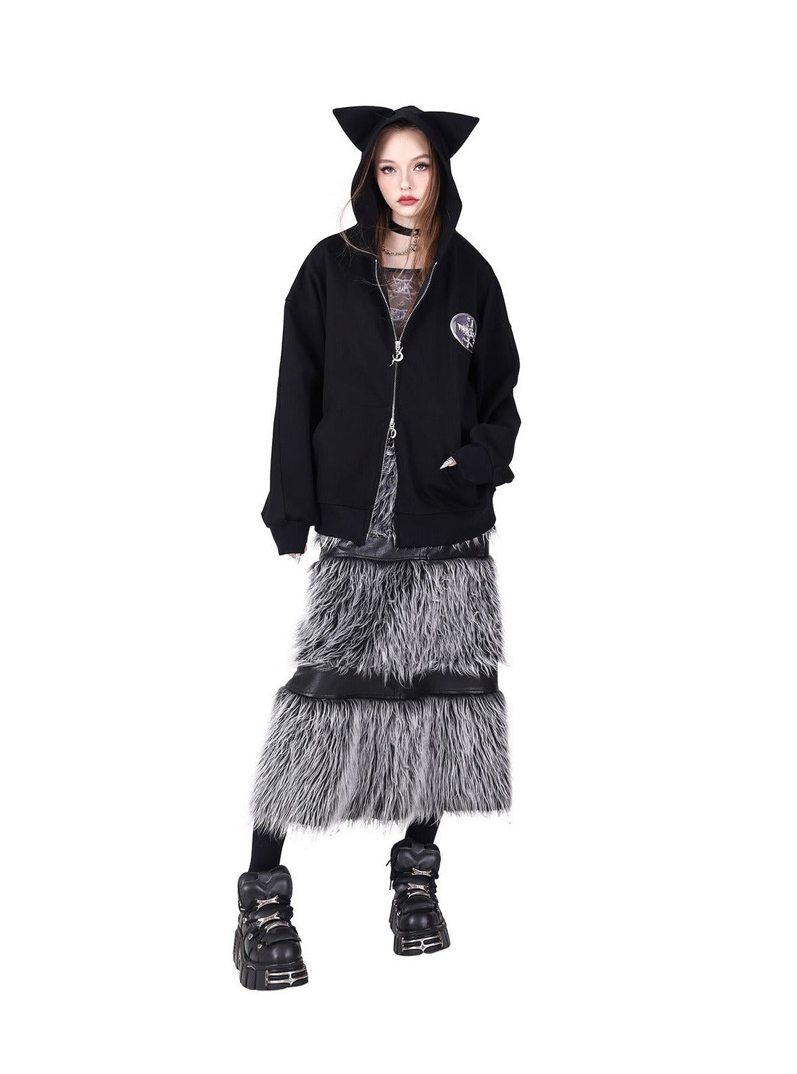 Hooded Genderless Basic Coat