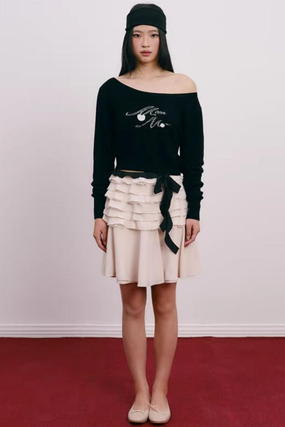 Cherry Jacquard Merino Wool Top