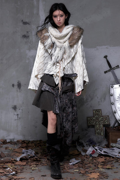 Millennium Vintage Knit Cape Jacket