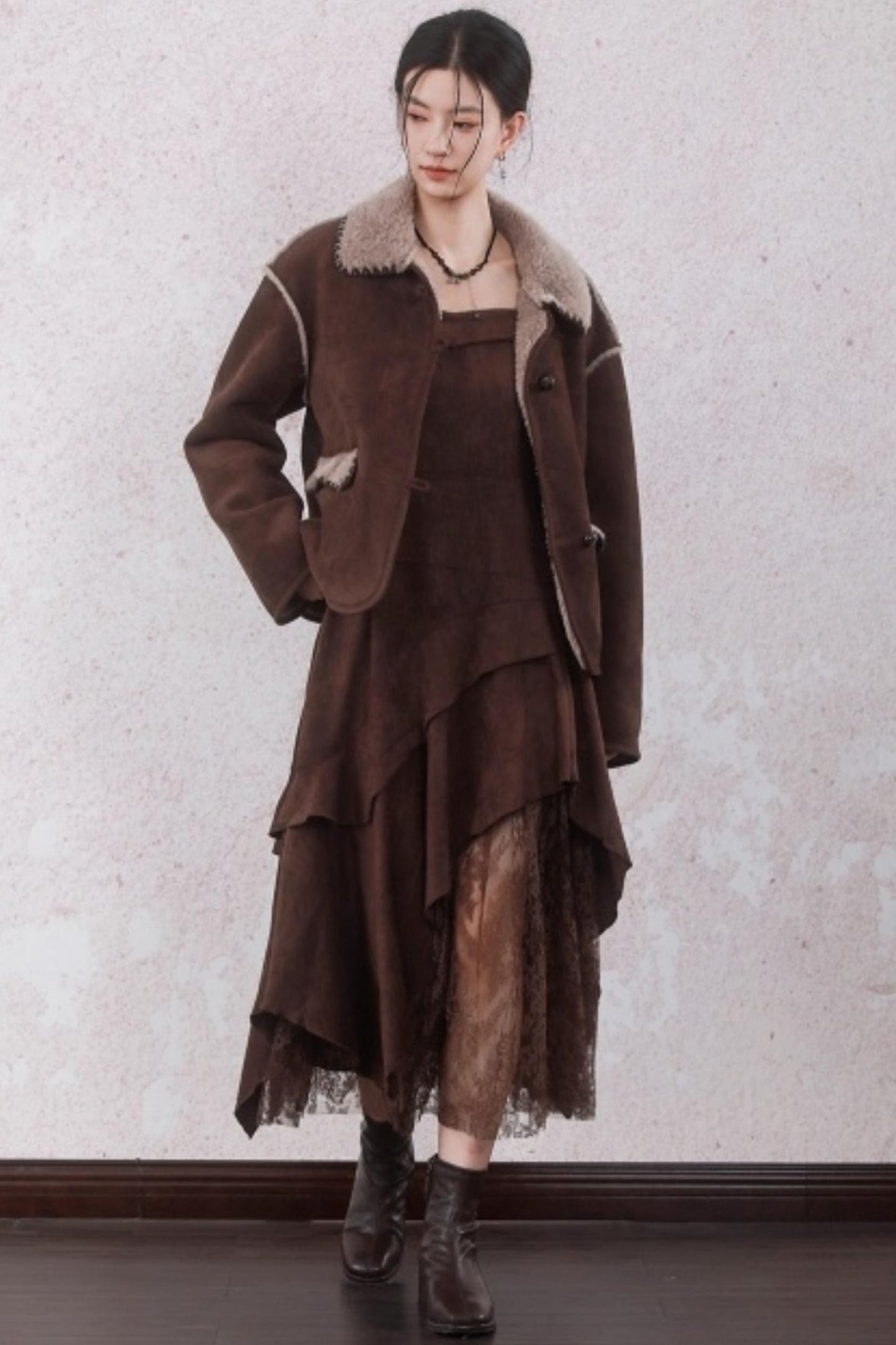 Brown Berry Plush Jacket