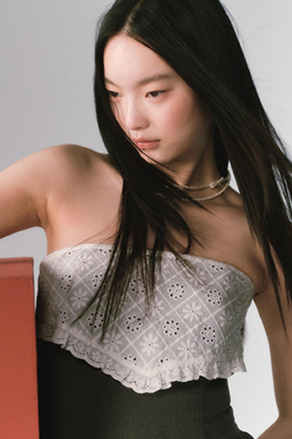 Textured Lace Panel Dress