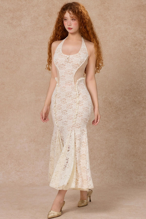 Heartbeat Mermaid Lace Maxi Dress