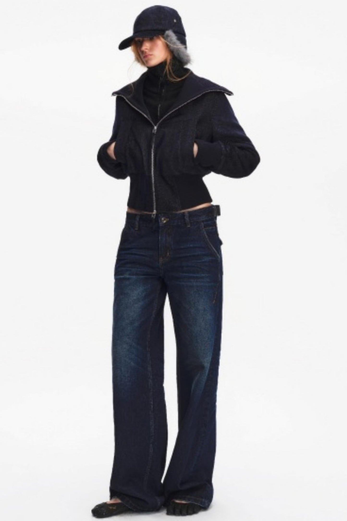 Furry Baseball Cap with Ear Protection