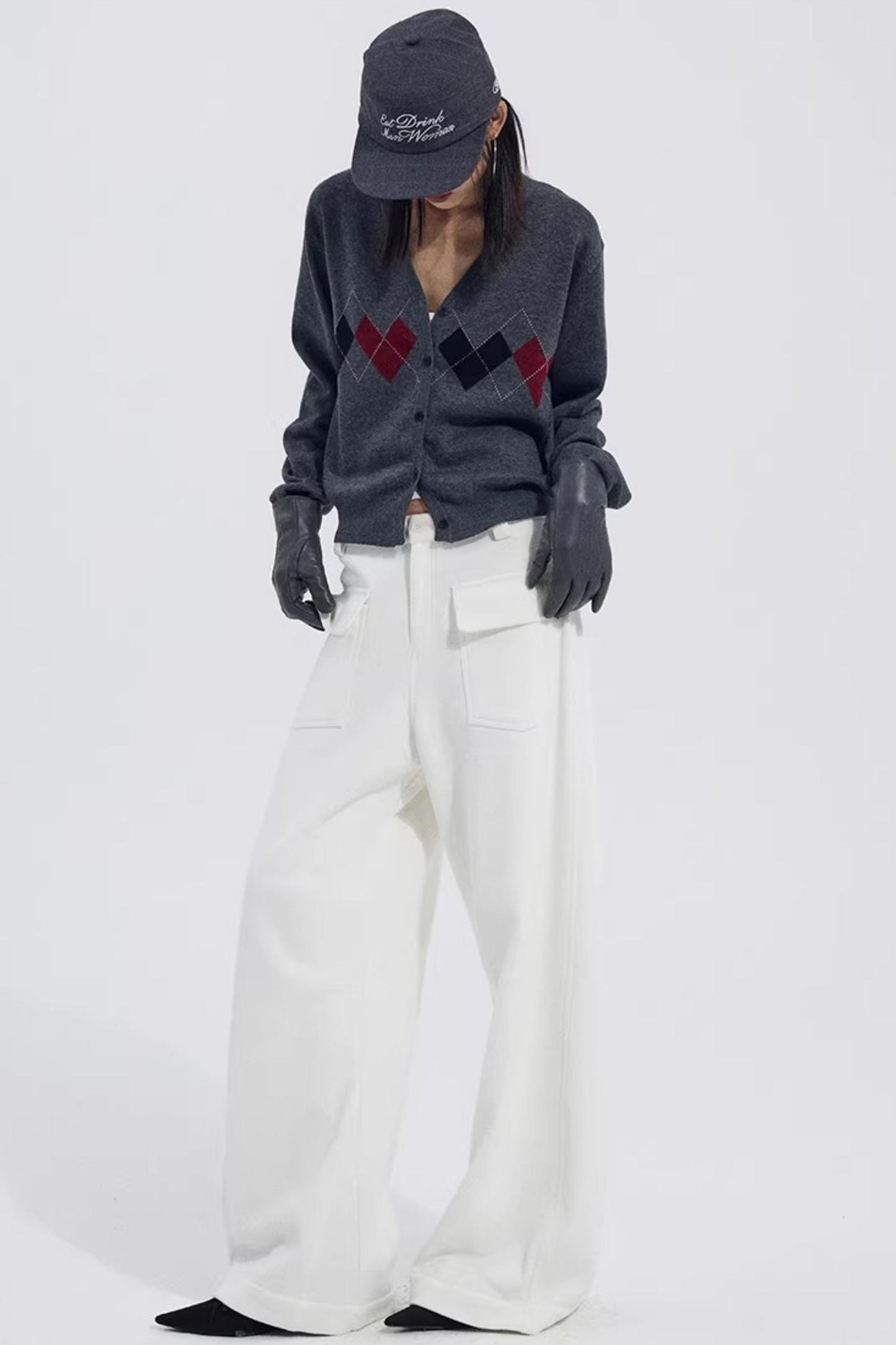 Warm Fleece Wide-Leg Pants