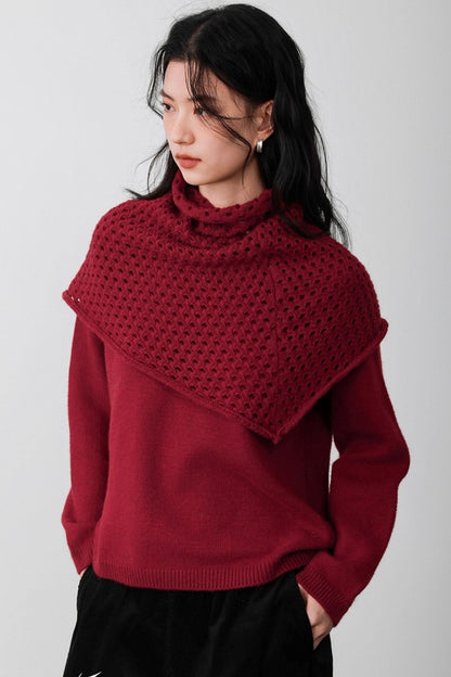 Berry Red Knitted Vest Sweater