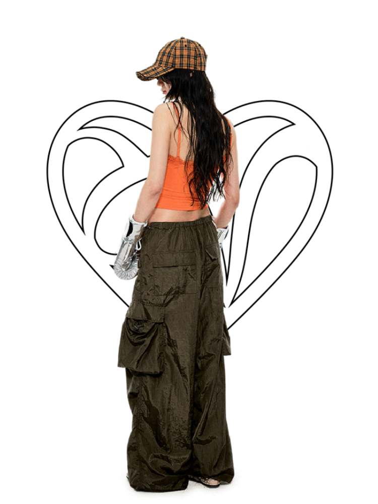 American Retro Parachute Cargo Pants