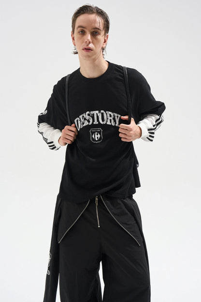 Fake Two Mottled T-Shirt