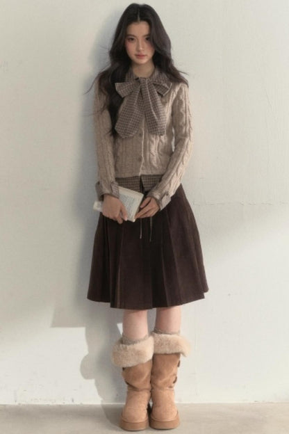 Retro Twist Knit Sweater