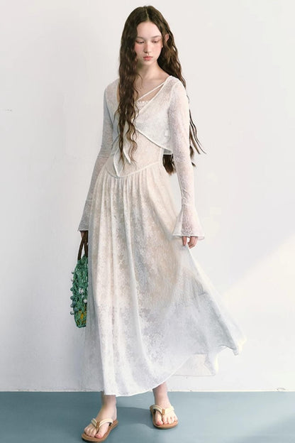 Lace Jacquard Dress Set-Up