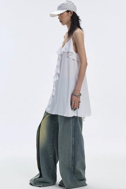 Vintage Blue Wide-Leg Jeans