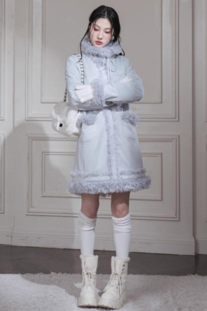 Misty Suede Fur Coat