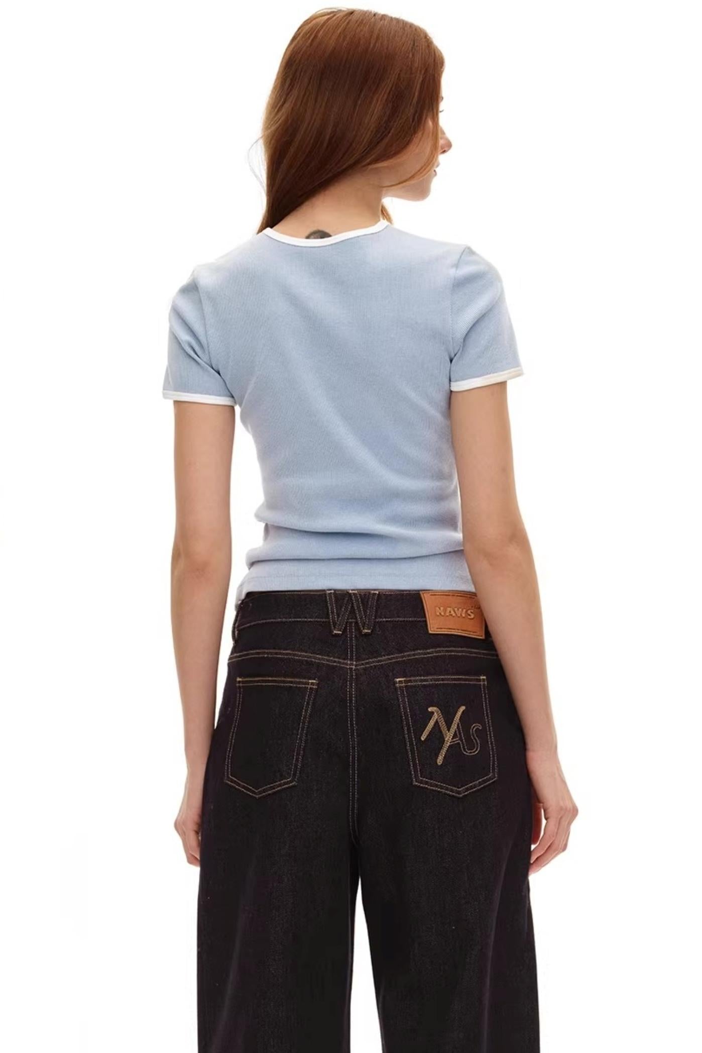 Reit-Sand-gewaschenes T-Shirt