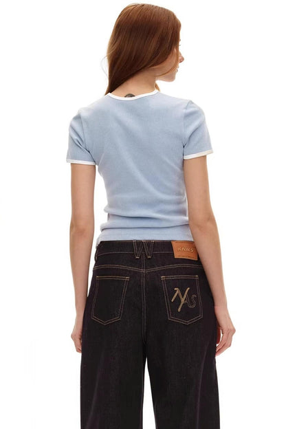 Reit-Sand-gewaschenes T-Shirt