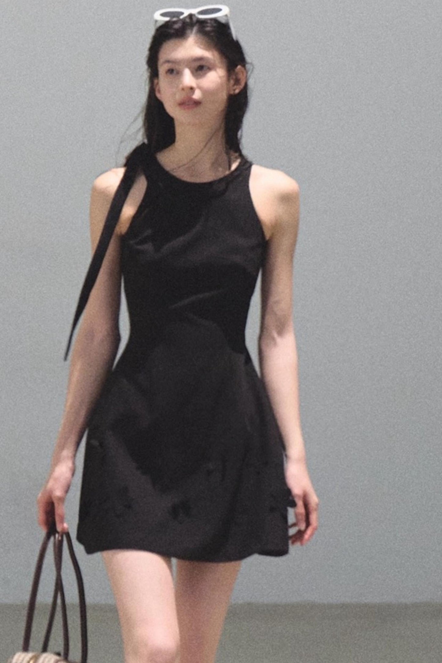 Floral Ribbon Waist Dress