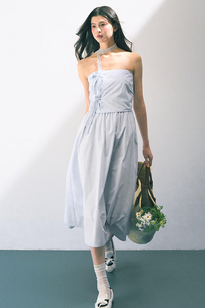 Summer Bow-Tie Sheath Dress