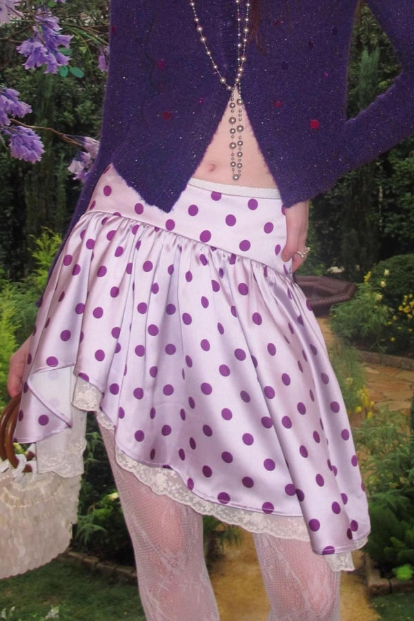 Vintage Lace Polka Dot Skirt