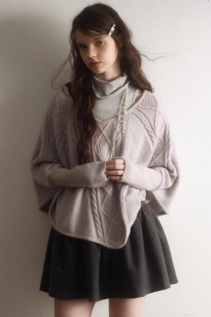 Artist-Created Retro Woolen Skirt