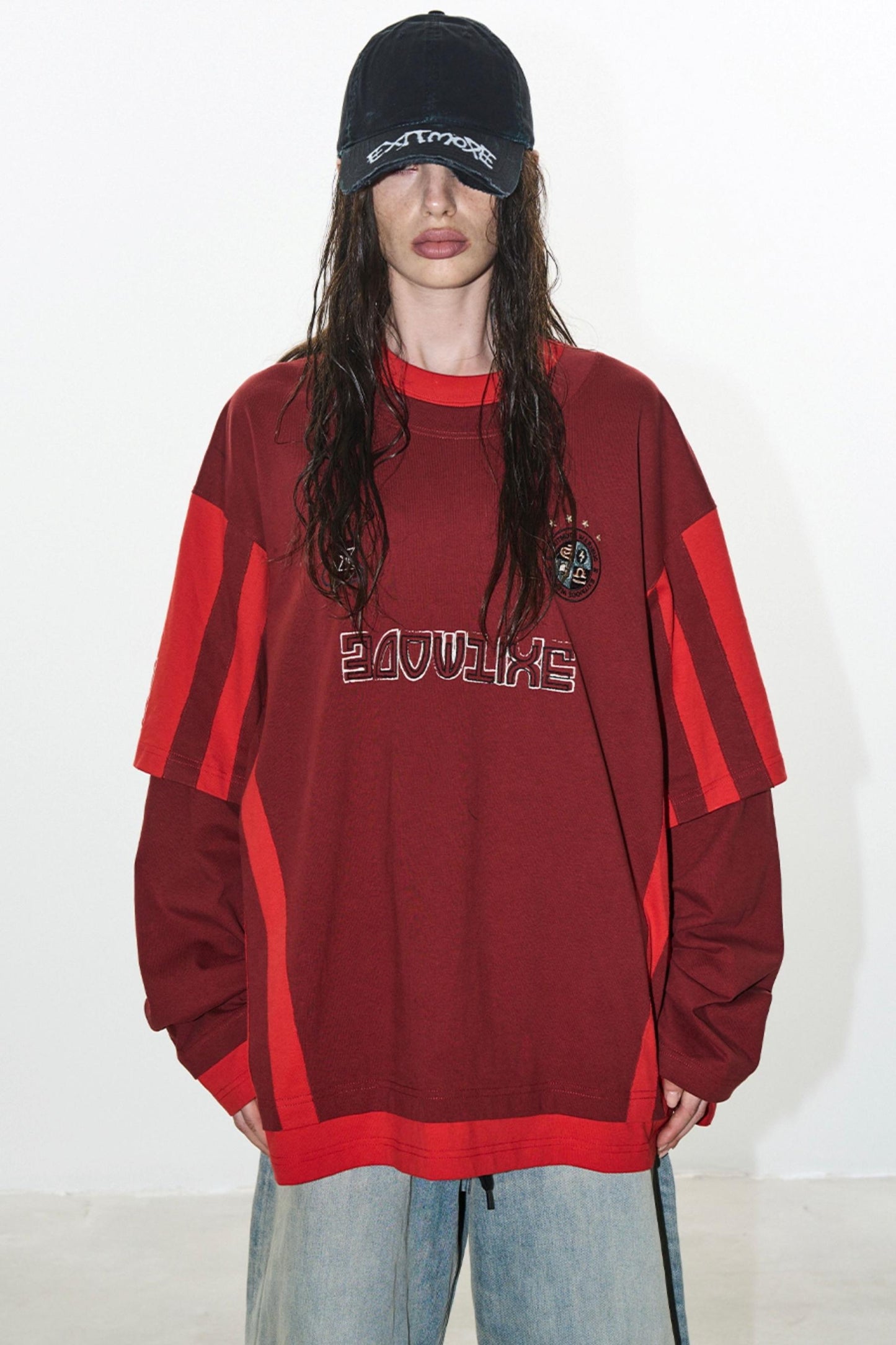 Layered Stripe Jersey T-Shirt