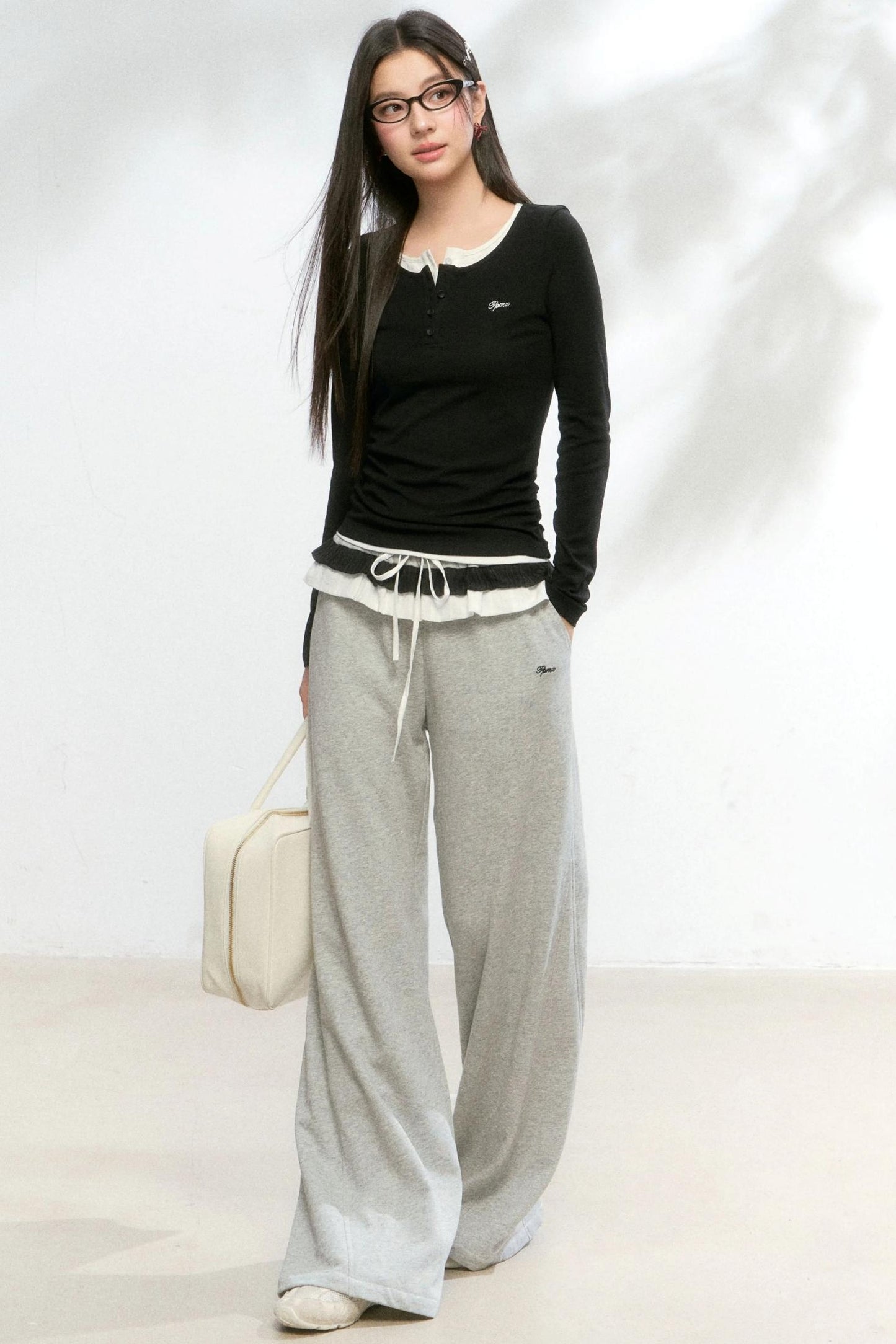 Basic Fake Two-Breasted Base Layer Top