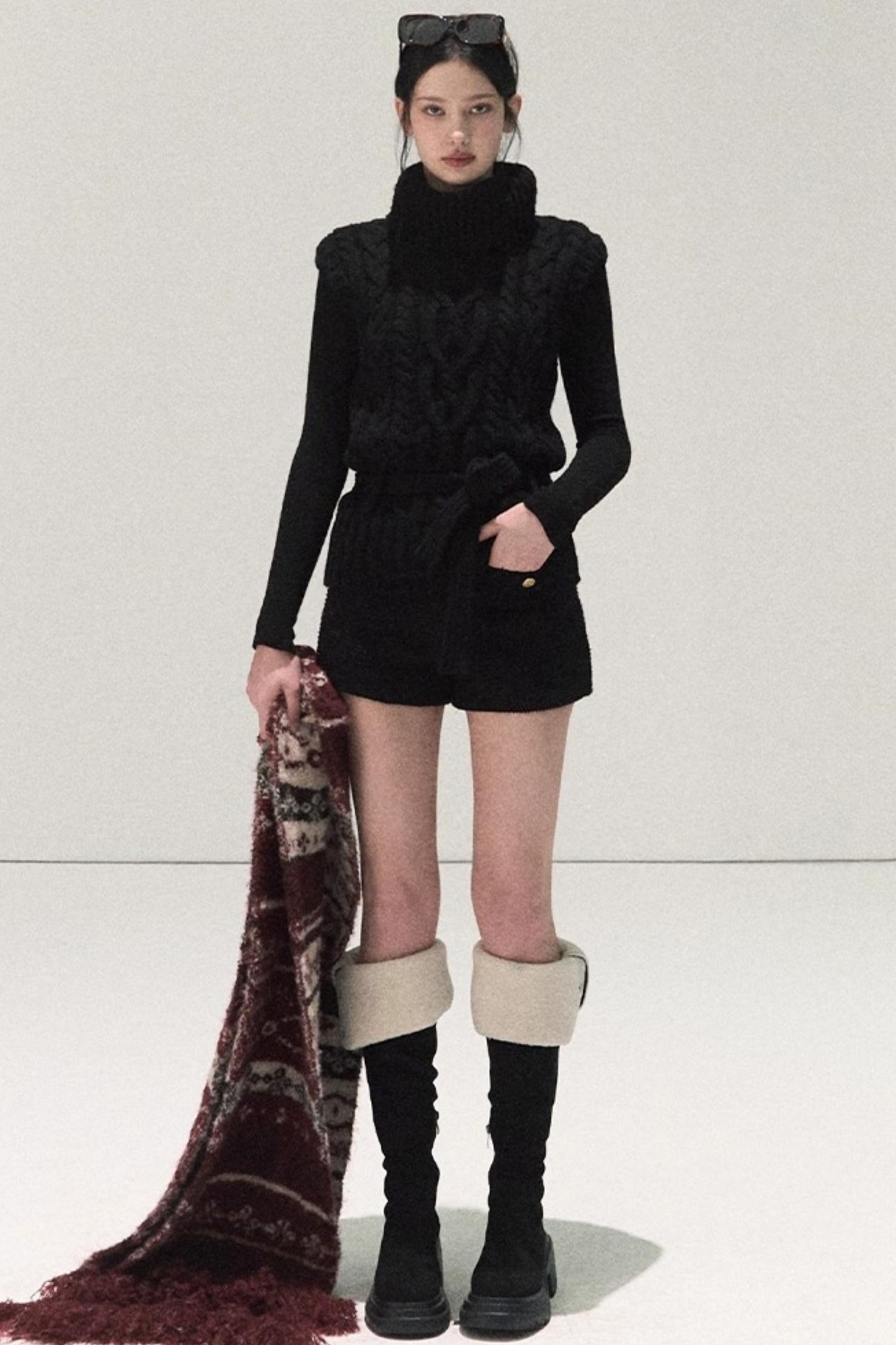 Handmade Wool Fair Isle Scarf