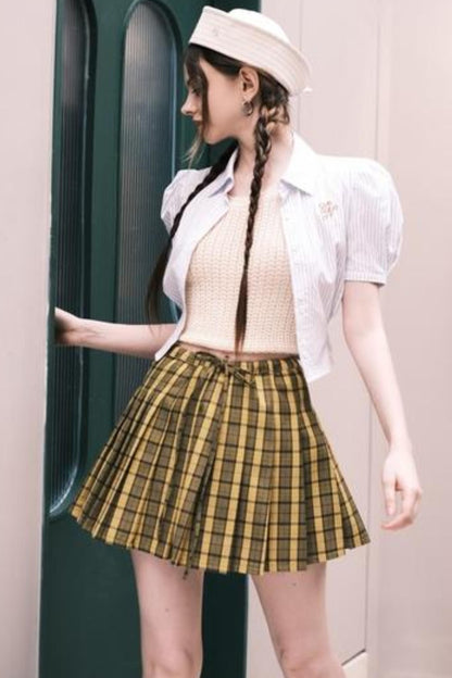 Retro Plaid Skirt