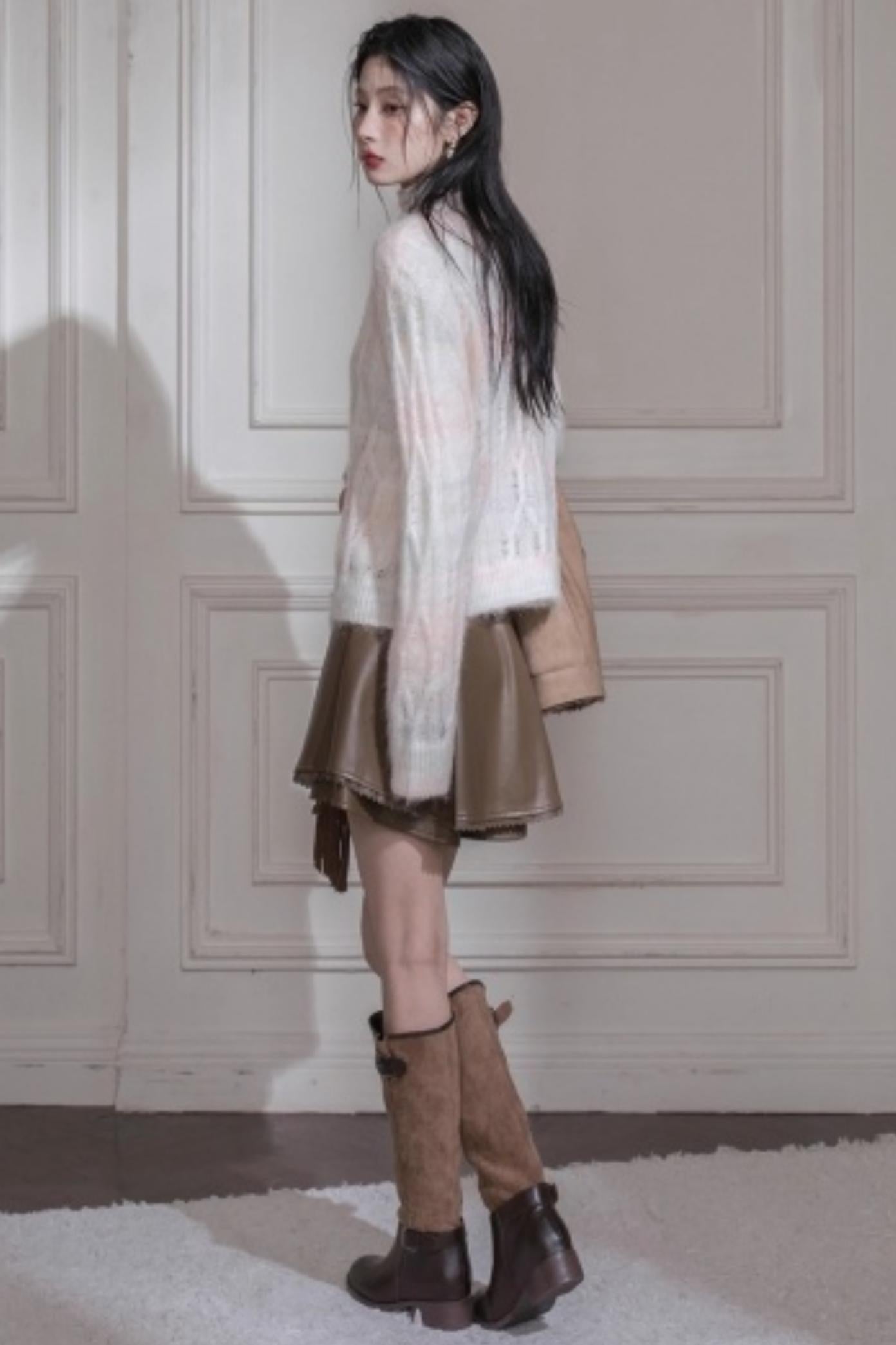 Gradient Alpaca Wool Cardigan