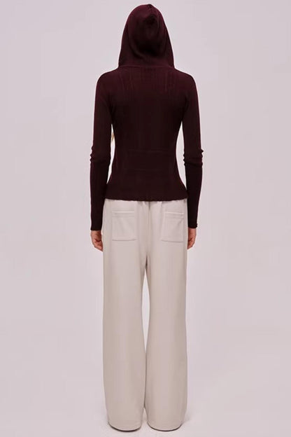 Sheep Wool Silk Hooded Sweater