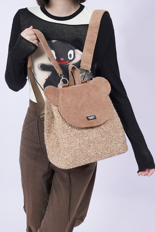 Patchwork Bear Crossbody Bag