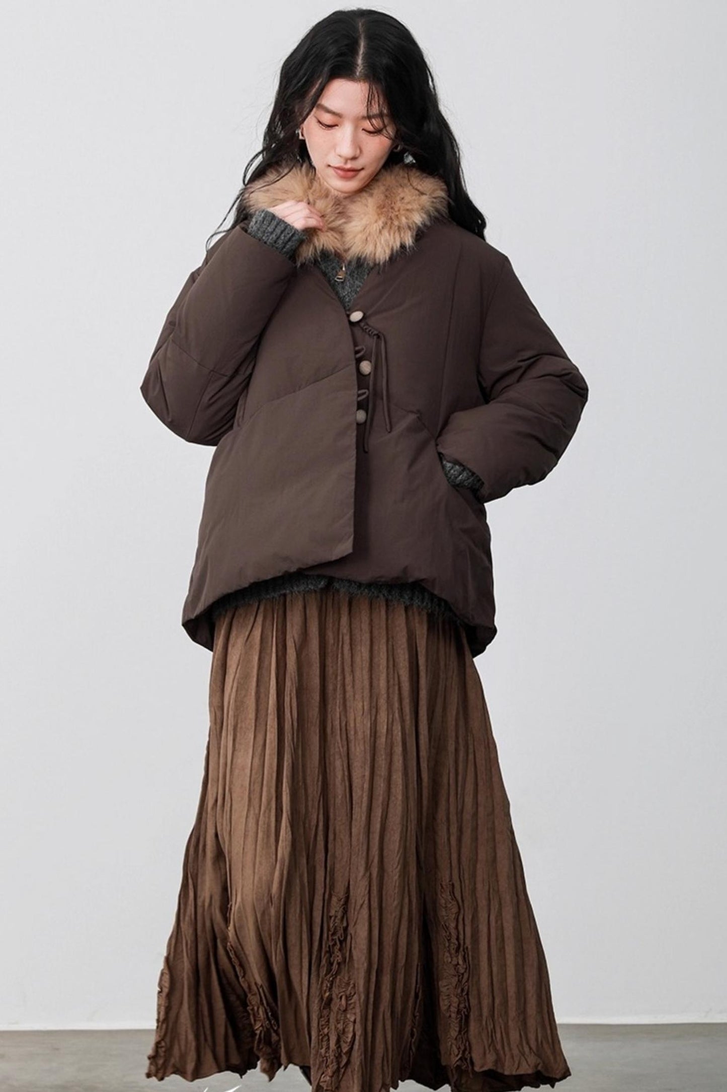 Fallen Leaves V-Neck Jacket