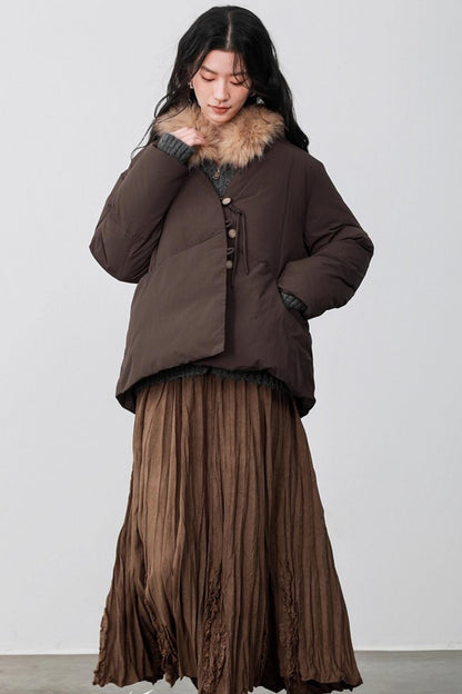 Fallen Leaves V-Neck Jacket