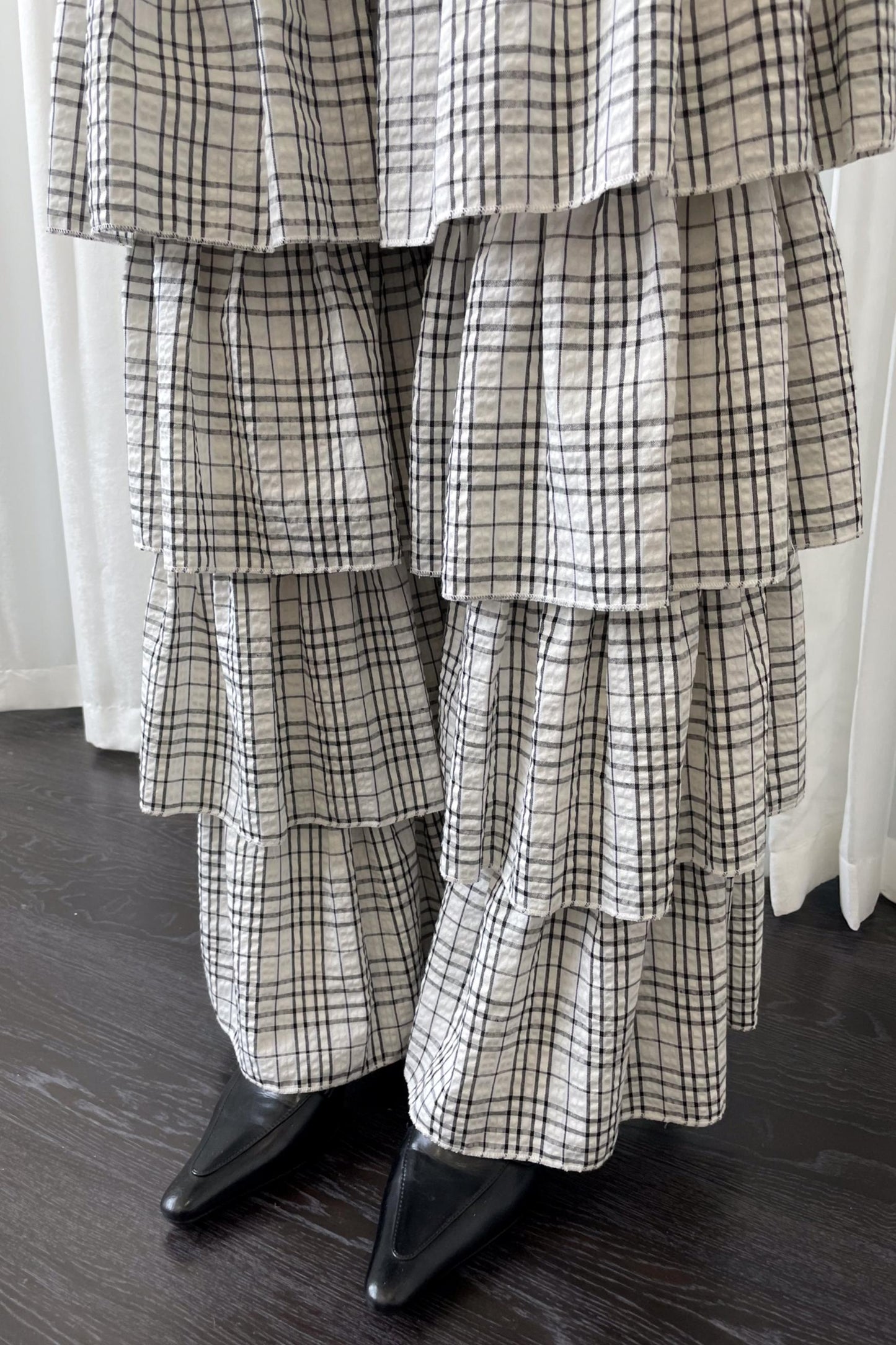 Plaid Wide-Leg Pants