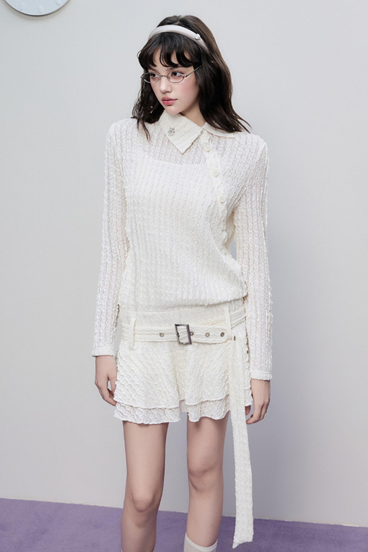 Hollow Lace Spring Halter Dress