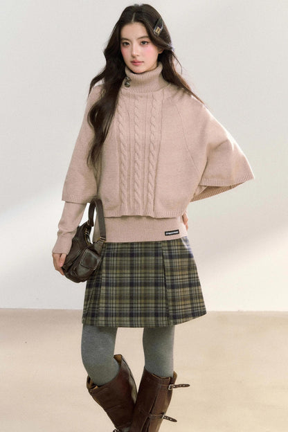 Twisted Turtleneck Sweater