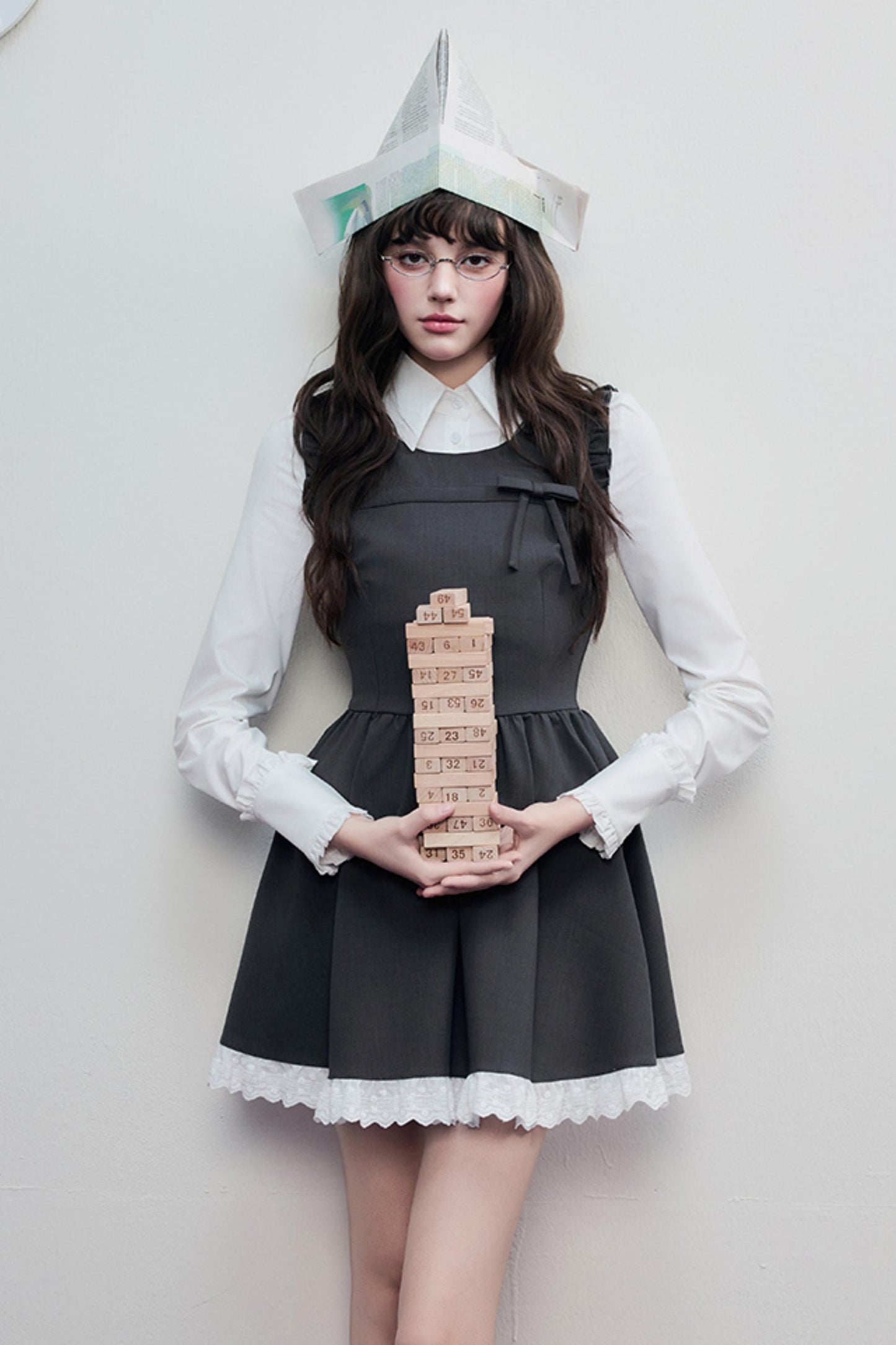 Spring Lace Bow Waist Tank Dress