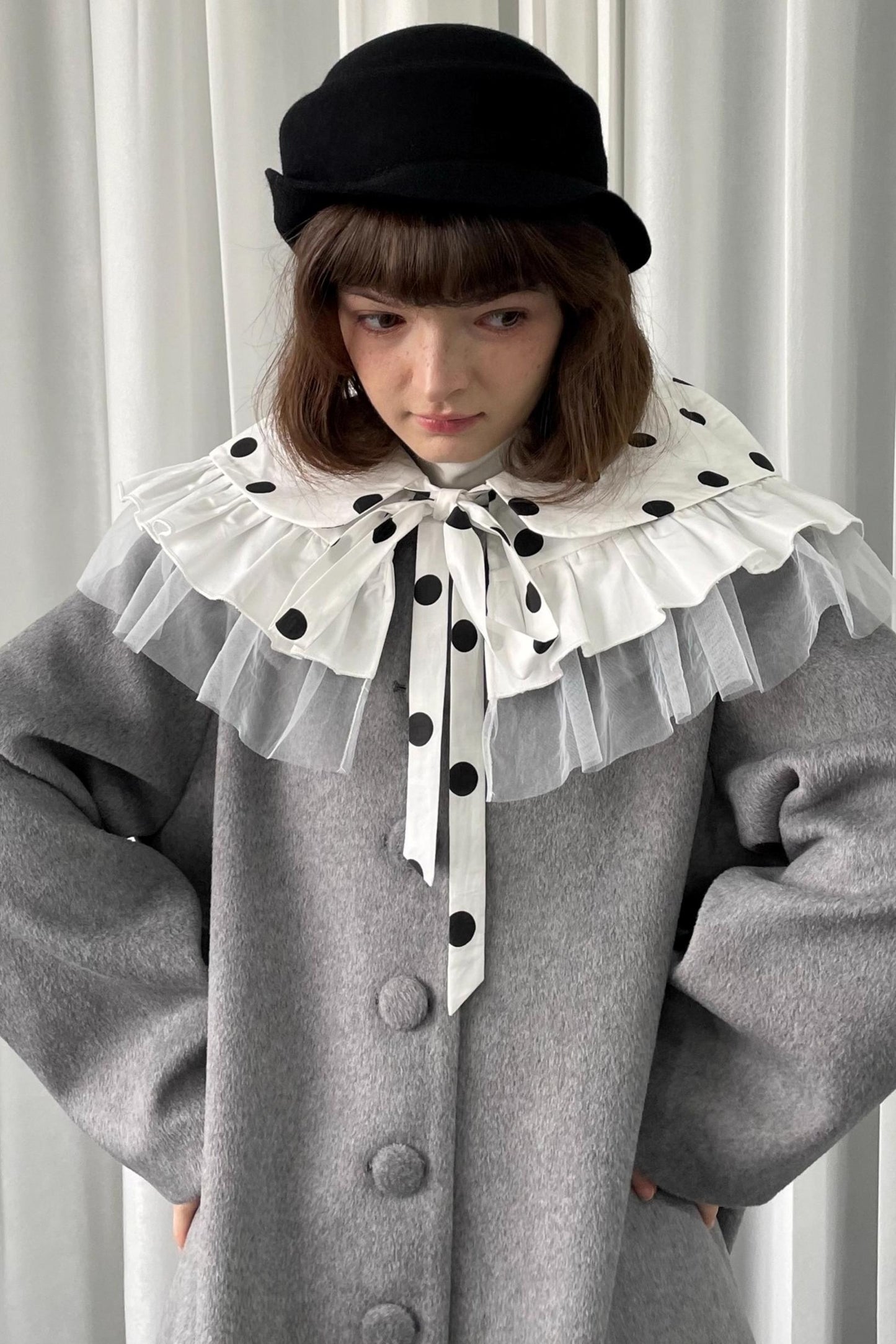 Lace Polka Dot Layered Womens Shawl