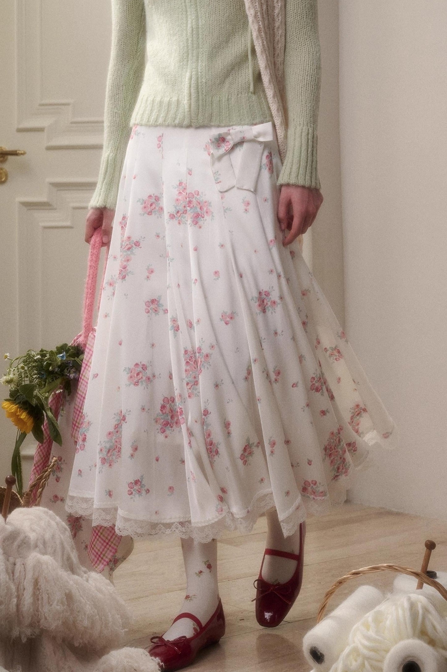 Shiny Satin Maxi Skirt