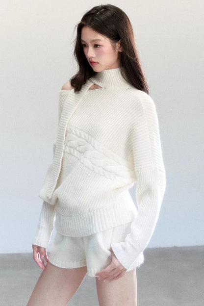 Korean Bat Sleeve Top Shorts Set-Up