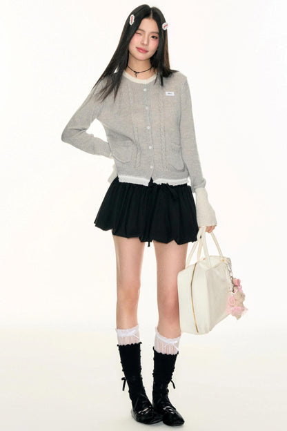 Layered Lace Short Sleeve Shirt Set-Up