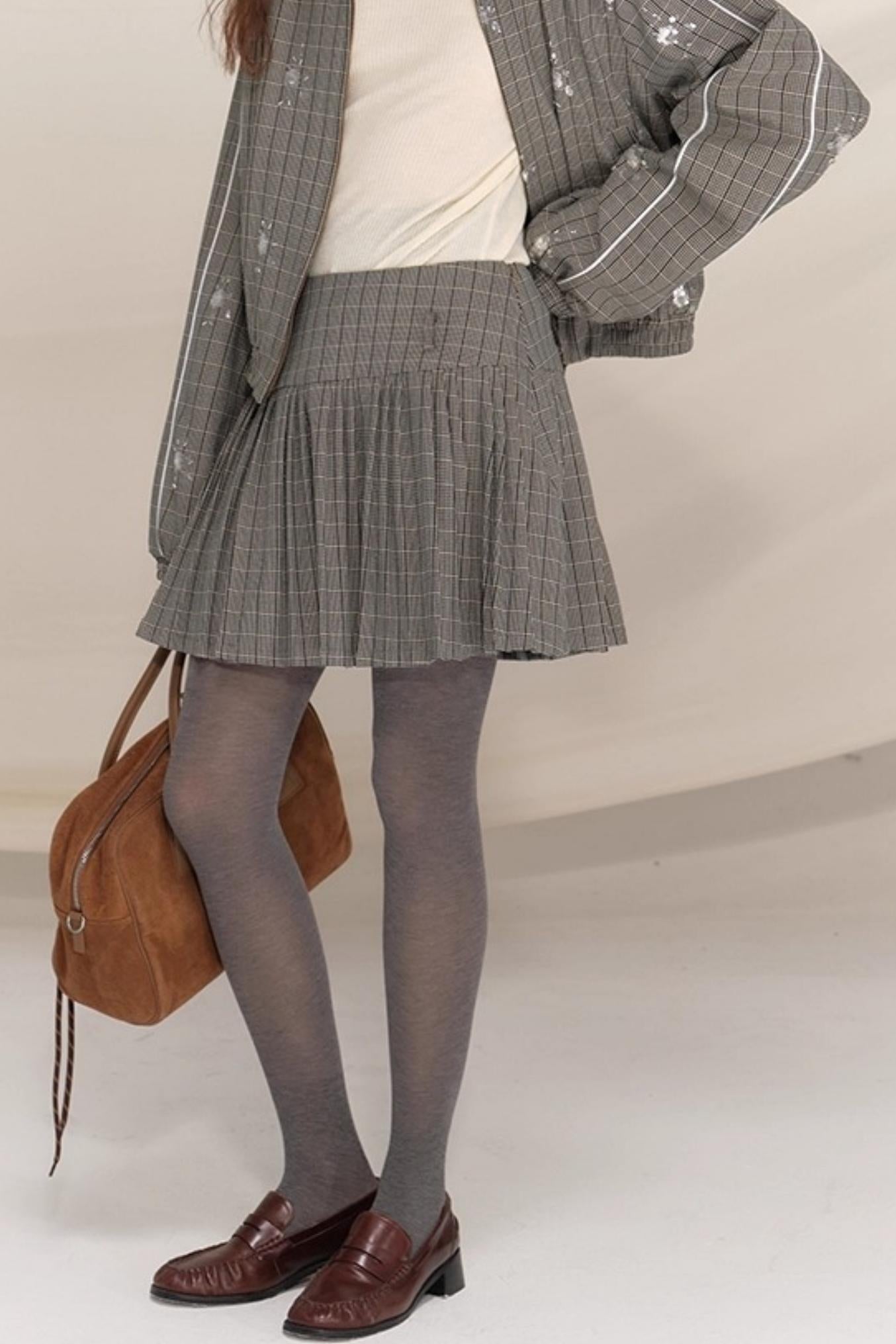 Gray Beaded Academy Jacket Set-Up