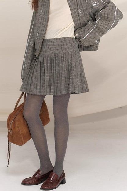 Gray Beaded Academy Jacket Set-Up