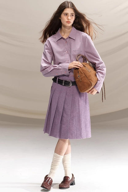 Wool Houndstooth Preppy Suit Skirt Set-Up