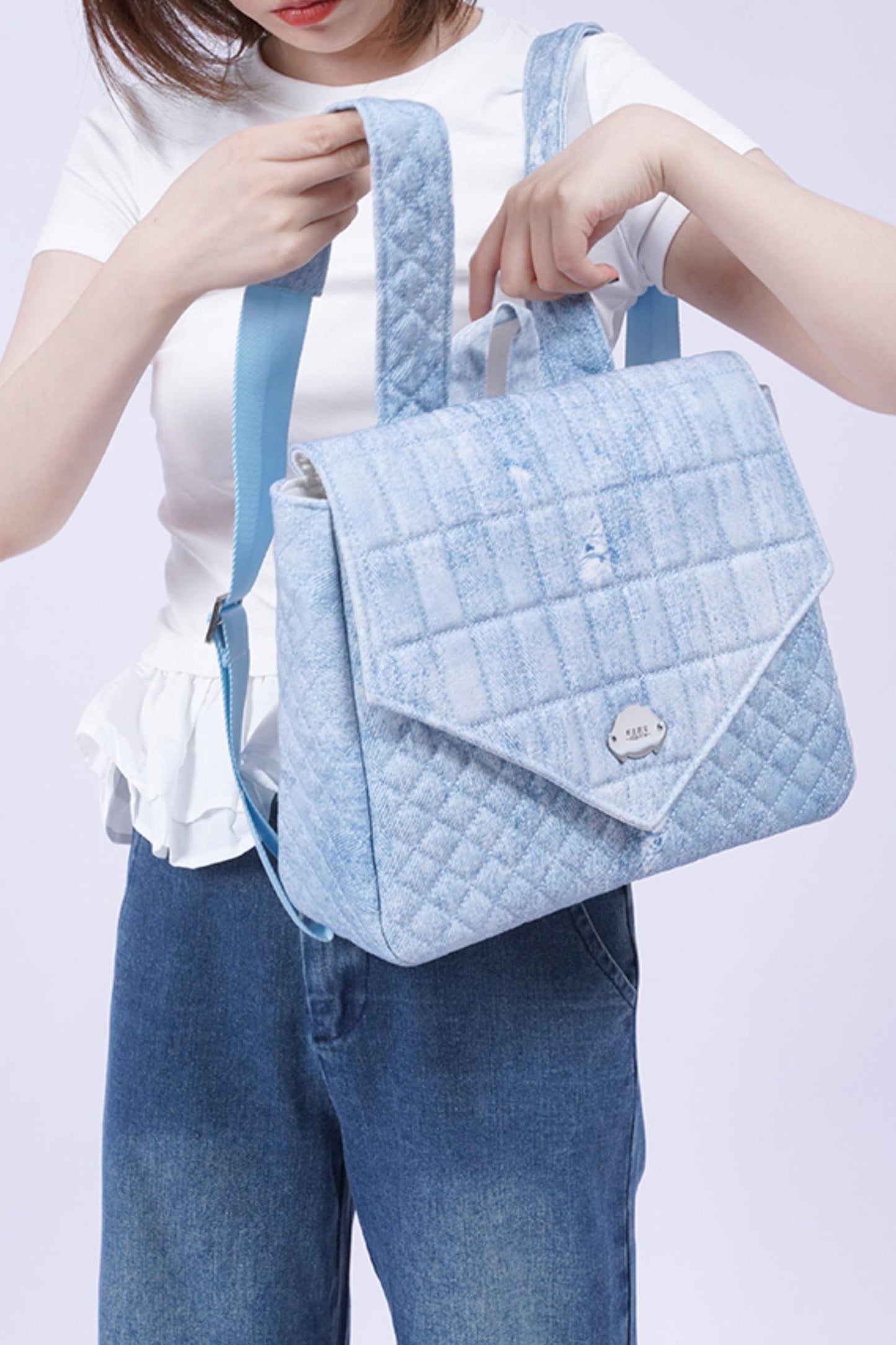 Triangle Flap Rucksack Bag