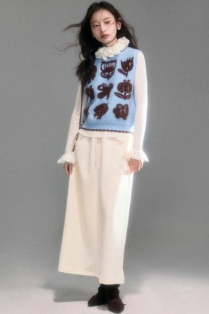 Velvet Jacquard Cardigan Set-Up