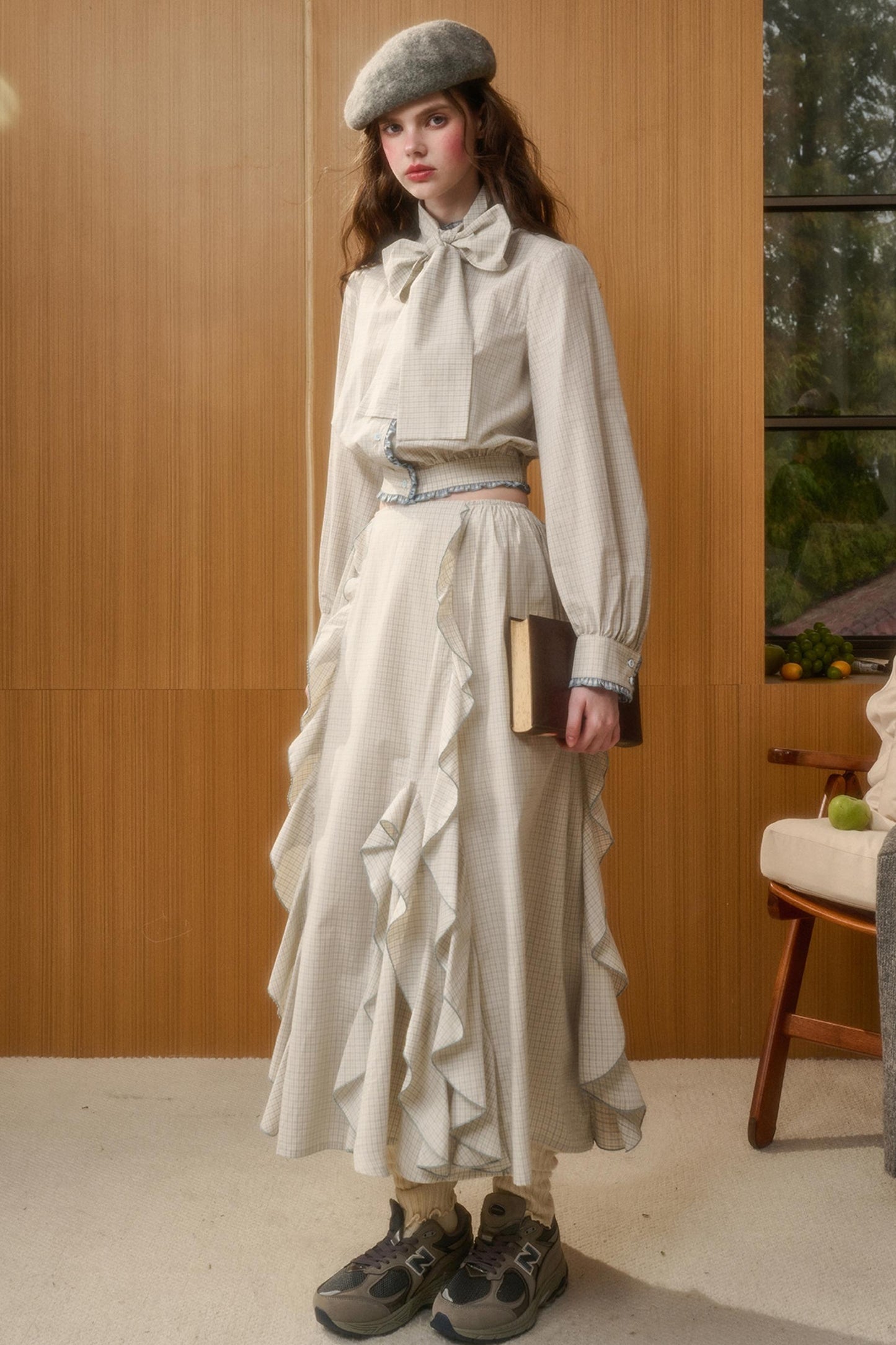 Gentle Wind Cotton Top & Skirt Set-Up