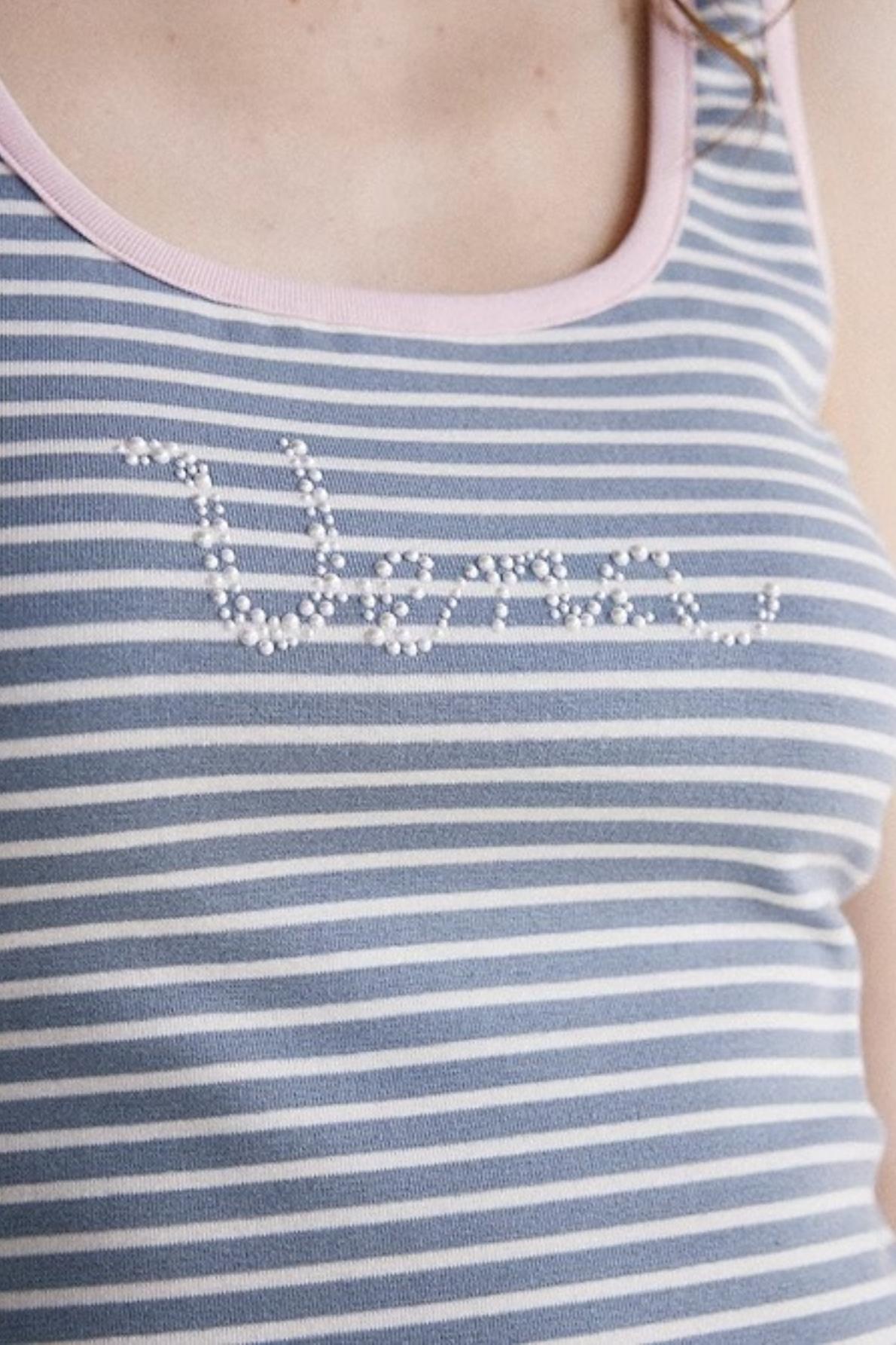 Rhinestone Striped Camisole