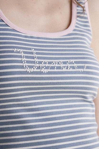 Rhinestone Striped Camisole