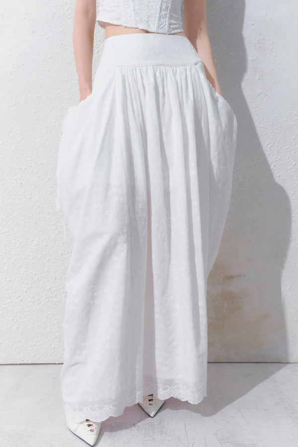 Dreamy White Lei Pod Skirt
